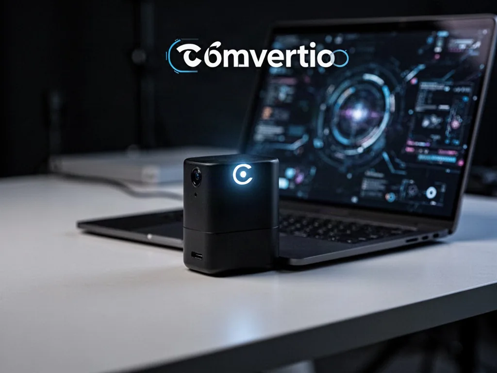 Interface de l'outil Convertio sur un écran, avec des fichiers prêts à être convertis